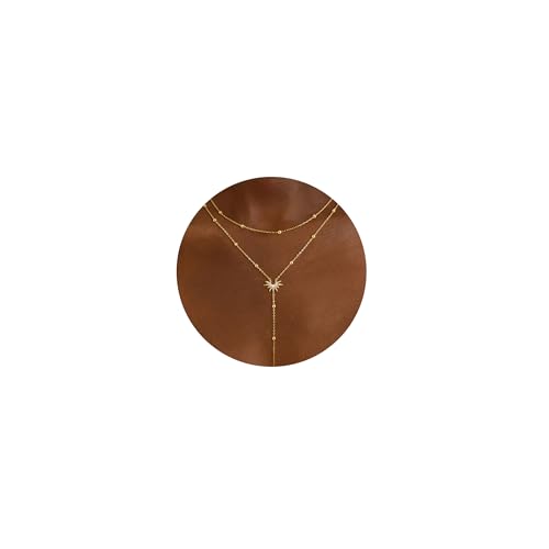 CHESKY Long Necklace for Women, 14k Gold Plated/Streling Silver Lariat Y Necklaces - style: y necklace 13