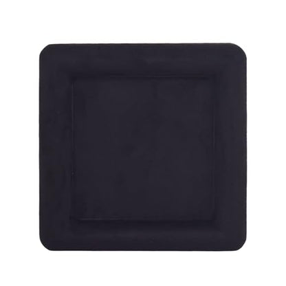 Black Velvet Jewelry Display Tray, Luxury Velvet Ring Holder Showcase for Necklaces Earrings, Jewelry Store Display and Ecommerce Photography Prop, 4.72x4.72 Inches (Black)