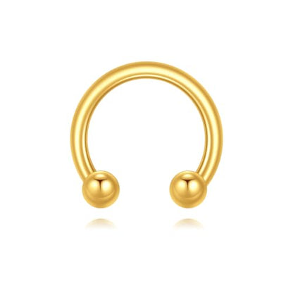 KECHO 14K Gold Ear Cuff Earrings Hypoallergenic Non Piercing Cartilage Earring Jewelry Gifts for Women - style: Simple Hoop
