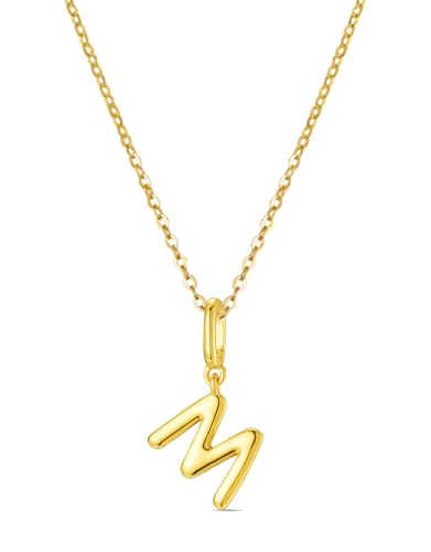 OVRUNS Initial Charm for Women Letter Bracelet Necklace Charms With Clasp | Alloy,nickel,safe for sensitive skin,Pendant with install clasp,fits bracelets with necklaces,great for gift - color: Gold, style: Letter M
