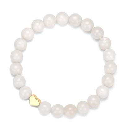 Healing Bracelet For Women Anxiety Beaded Bracelets Jewelry Healing Stone Crystal Bracelet Stress Relief Yoga Beads Chakra Bracelets Gifts For Women pink - color: Heart-Moonstone