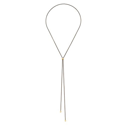 Gold Silver Necklace for Women Y Chain Adjustable Gold Long Necklaces Fashion Dainty Jewelry - color: black A