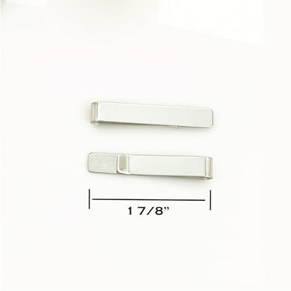 Wedding Party Tie Clip Set of 3 – Stainless Steel Silver Tie Bars for Men – Fishing, Hunting, Golfing, Cross, Suit Designs – Gifts for Groomsmen and Best