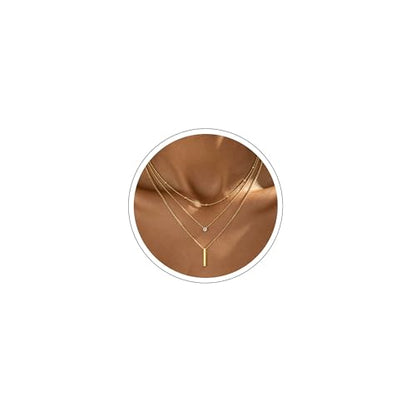 NECOCY Layered Gold Necklaces for Women Dainty Chokers Necklace Silmple Stackable Cubic Zirconia Necklace Non Tarnish Vacation Jewelry Trendy Gifts for Women - style: Big CZ