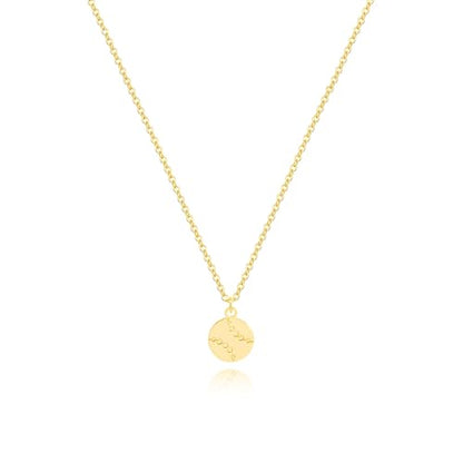 HANLI 14K Gold Plated Necklaces for Women - Dainty Butterfly, Star of David, Moon and Star, Sun, Lotus, Infinity, Hummingbird, Bee,Boots,Chill,Sunflower Pendant Designs - Elegant Jewelry for Women - color: Baseball