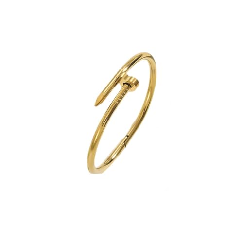 Gold Bangle Bracelets Set Stainless Steel Heart Stack Bracelet Hypoallergenic Dainty Bracelet For Women - color: Style 3