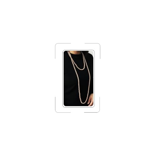 Pearl Necklaces for Women 60'' 70" Long Pearl Necklace 15.75'' Pearl Choker Necklace Chunky Bead Layered Faux Pearl Dangle Wedding Bridal 1920s Gatsby Christmas Costume Jewelry Gifts - color: Champagne-70”