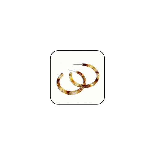 Resin Hoop Earrings for Women Lightweight Big Tortoise Shell Earrings Chunky Acrylic Earrings Hypoallergenic Mottled Statement Fashion Jewelry Gifts - color: A