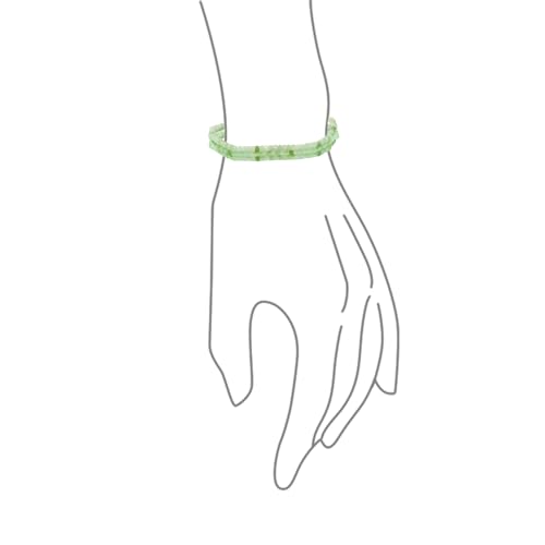 Natural Stones Mini Seed Bead Stretch Bracelet Stackable Strands (Set of 3) - color: Jade
