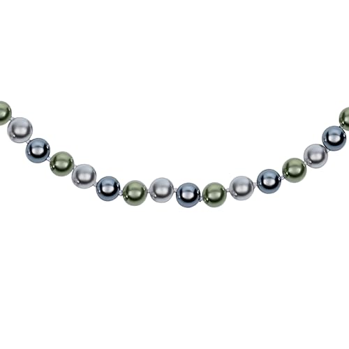 Hand Knotted Long Strand Double Triple Wrap Endless Layering 8MM Tri Color Multicolor Black White Grey Simulated Pearl Strand Necklace For Women Length 62 Inch