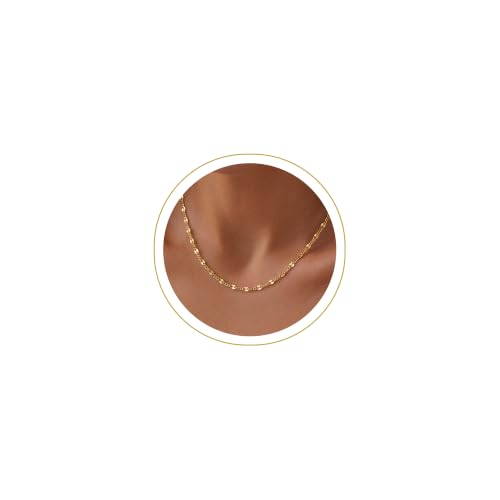 Robaice Necklaces for Women, 14K Gold/Silver Plated Chain Necklace | Dainty Paperclip Cuban Chain, Choker Necklace for Women, Non Tarnish Jewelry Gifts Trendy - color: Gold Cuban Chain