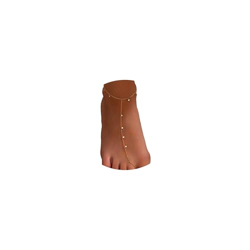 Dainty Cubic Zircon Foot Chain for Women 18K Gold Plated Stainless Steel Adjustable Ankle Bracelet Trendy Paperclip Cross Star Pearl Beach Summer Foot Jewelry Fashion Accessories Gifts for Women - color: Multi Pendant CZ-GD