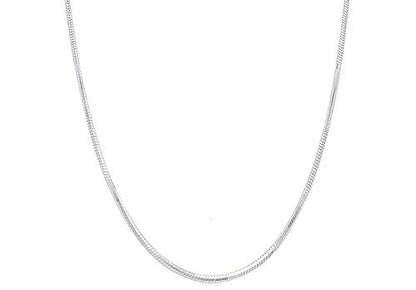 925 Sterling Silver Snake Chain Necklace - 2MM, 3MM, 4MM, 5MM Round Solid Silver Chains - Flexible, Men and Women's Jewelry - Made In Italy - style: 2.5MM