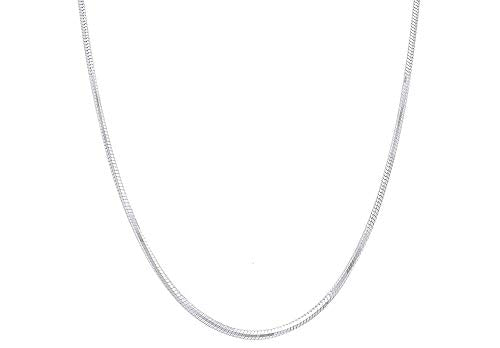 925 Sterling Silver Snake Chain Necklace - 2MM, 3MM, 4MM, 5MM Round Solid Silver Chains - Flexible, Men and Women's Jewelry - Made In Italy - style: 2.5MM