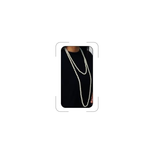 Pearl Necklaces for Women 60'' 70" Long Pearl Necklace 15.75'' Pearl Choker Necklace Chunky Bead Layered Faux Pearl Dangle Wedding Bridal 1920s Gatsby Christmas Costume Jewelry Gifts - color: Cream White-70“