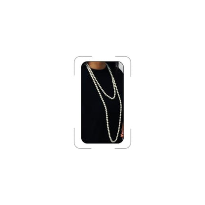 Pearl Necklaces for Women 60'' 70" Long Pearl Necklace 15.75'' Pearl Choker Necklace Chunky Bead Layered Faux Pearl Dangle Wedding Bridal 1920s Gatsby Christmas Costume Jewelry Gifts - color: Cream White-70“