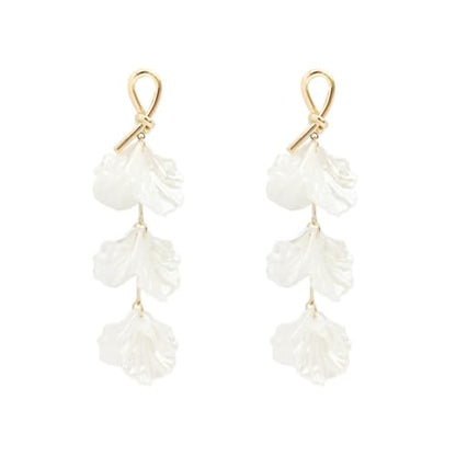 Seashell Pearl Stud Earrings for Women Ocean Sea Theme Sweet Double Layer Acrylic Shell Lightweight Dangle Drop Earrings for Summer Beach Holiday Halloween Party Jewelry Accessories - color: Knot seashell earrings