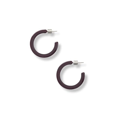 Circle Hoop Earrings Acetate Resin Fashion Jewelry for Women - color: Royal Peony, size: Mini