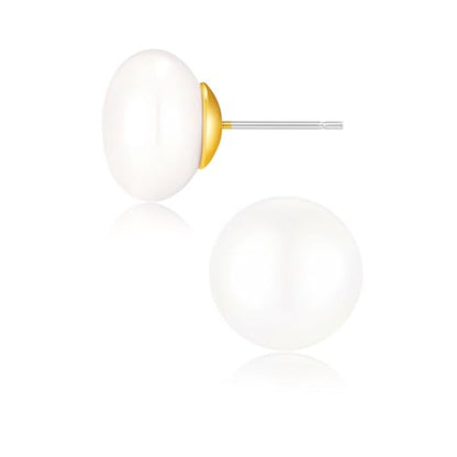 Pearl Earrings for Women Minimalist Pearl Drop Earrings Elegant Leverback Dangle Earrings Wedding jewelry Bridesmaid Gifts - style: stud-8mm(small)