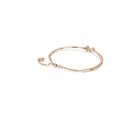 Swarovski Mesmera bangle, Mixed cuts, White, Rose gold-tone finish
