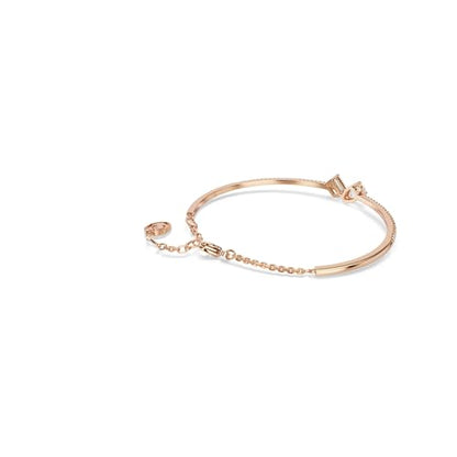 Swarovski Mesmera bangle, Mixed cuts, White, Rose gold-tone finish