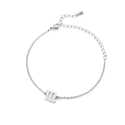 PAMTIER Angel Number Ankle Bracelet for Women Adjustable Chain | Stainless Steel, Dainty Simple Numerology Jewelry Gift - color: 5.5+2.8inch, Silver 111