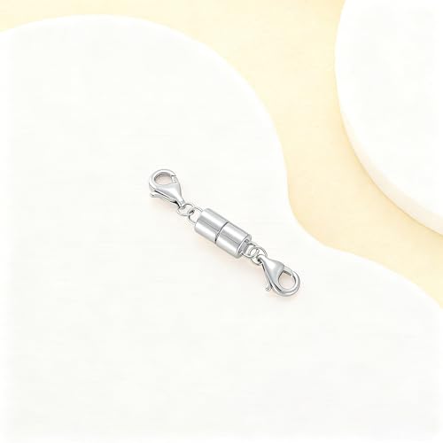 925 Sterling Silver Lobster Clasp for DIY Necklace Bracelet Jewelry Making, Double Spring Clasp with Closed Jump Rings, Necklace Extender Clasp Connector Bracelet Extension (Style 19) - style: Style 19