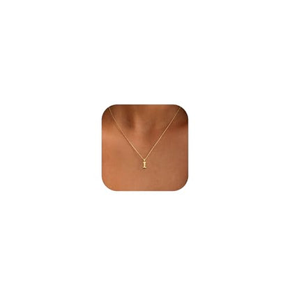 Initial Necklaces For Women, Dainty Gold Bubble Initial Necklace 14K Gold Plated Letter For Women Trendy Cute Name Custom Necklace Non Tarnish Personalized Necklaces Waterproof Jewelry Preppy Stuff - color: gold-I