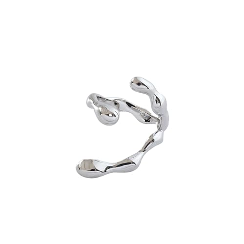 Real 925 Sterling Silver Rings Open Rings for Women Thumb Rings Vintage Rings Adjustable Rings Stackable Ring Band Statement Rings Rings for Men Promise Rings Party Rings Anniversary Rings Finger Ring - color: S925Ring06-21