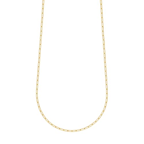 DESTIN Jewelry 18K Gold Plated Paperclip Chain Necklace, 2.5-6.5mm | Waterproof, hypoallergenic and tarnish-resistant adjustable stainless steel layering chain for women. - color: 18K Yellow Gold Plated Stainless Steel, size: 24"+ 2", style: 2.5 MM
