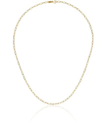 IceCarats 10K Yellow Gold 4mm Oval Rolo Cable Chain Necklace, 18 inch | Lightweight, Polished, Matte