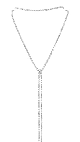 Rhinestone Chain Gold Body Chain Crystal Necklace Chain Body Accessories for Women - color: Silver body chain