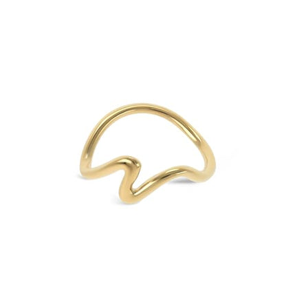 Hey Harper Gold Ring for Women - Gold Plated Stacking Waterproof & Sweatproof Jewerly Ring - Everday Non Tarnish Cute Fashion Circle Rings - style: Milo Ring