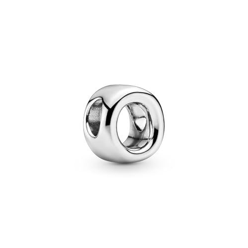 Pandora Alphabet Charm - Compatible Moments - Gift for Her - Made with Sterling Silver - with Gift Box - style: Letter O