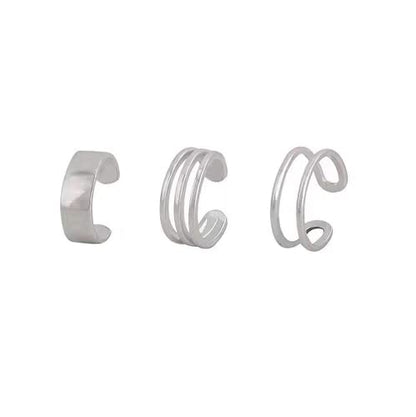 Ear Cuff for Women 14K Gold Plated Cuff Earrings Cubic Zirconia Hoop Huggie Ear Cuffs for Girls Gold Ear Cuffs Non Pierced Ear Clips Cartilage Earring Women Jewelry - color: Silver C
