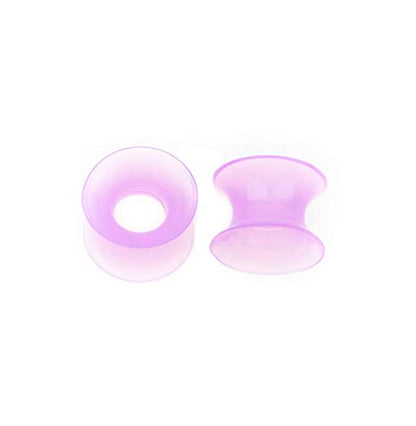 50 PCS Ear Stretching Kit 14Gauges-00Gauges Earring Marble Acrylic Taper Piercing Jewlery Sets - color: Purple