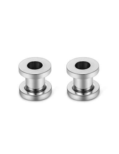 Astm F136 Titanium Ear Gauges Screw Fit Flesh Tunnels Plugs Gauges Earring Expander Stretcher Ear Tunnels For Ears 10G 8G 6G 4G 2G 0G 00G Plug Earrings Body Piercing Jewelry For Women Men - color: 2G Tunnels