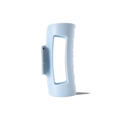 Mello Medium Hair Clip - Flexible Comfort Hair Claw for Women, Strong Hold for Thick & Thin Hair Styling, Durable Material, Matte Non-Slip Finish, Made in Korea, Patent Pending (Light Blue, Medium) - color: Light Blue
