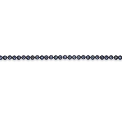 Lavari Jewelers Black Pearl Necklace in 925 Sterling Silver 36 Inches Long with Lobster Claw Clasps 6-7 mm Wide