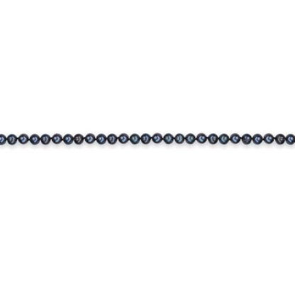 Lavari Jewelers Black Pearl Necklace in 925 Sterling Silver 36 Inches Long with Lobster Claw Clasps 6-7 mm Wide