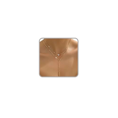 Otxas Lariat Necklace for Women Long Y Shaped Necklaces for Women Drop Necklace Y Shaped Jewelry - color: Style 2