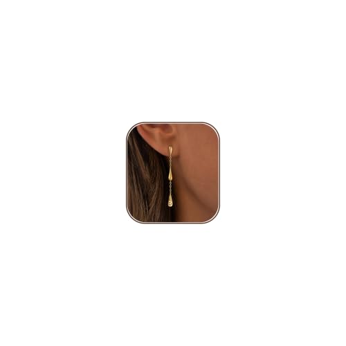 Dangle Earrings for Women,Dainty 14K Gold Plated Long Earrings Statement Gold Drop Earrings Unique Long Earrings For Women Trendy Jewelry Fashion Accessories - color: dangle3-Gold