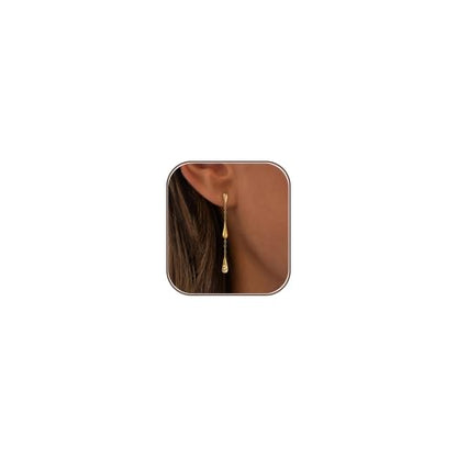 Dangle Earrings for Women,Dainty 14K Gold Plated Long Earrings Statement Gold Drop Earrings Unique Long Earrings For Women Trendy Jewelry Fashion Accessories - color: dangle3-Gold