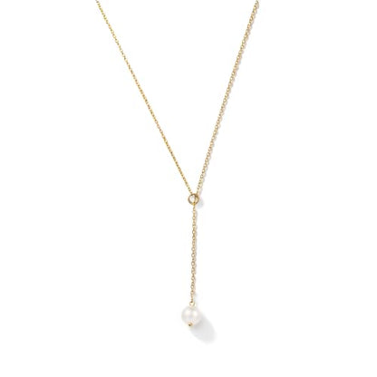 Freshwater Pearl Necklace for Women - 18K Gold Plated Dainty Pearl Pendant Choker, Hypoallergenic Non Tarnish Stainless Steel Chain, Gold Pearl Necklaces Gift for Her - color: Style 3
