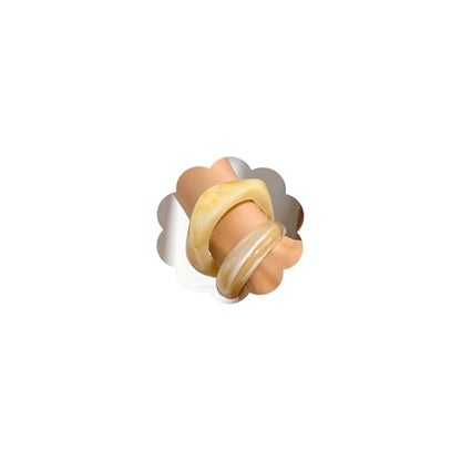 2PCS Chunky Acrylic Bracelet for Women Large Square Resin Cuff Vintage Open Bangle Bracelets Wide Geometric Jewelry - style: Beige+coffee