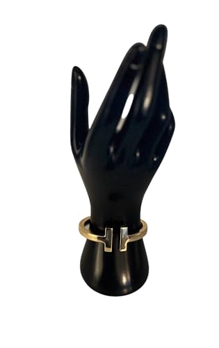 Modern T-Bar Gold Cuff Bracelet, Open Design, Minimalist Style