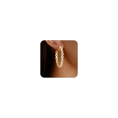 Clip On Hoop Earrings for Women Lightweight - Silver Twisted Clip-on Hoop Earings With Cubic Zirconia Fake Non Pierced Ears Jewelry - style: CZ-G40mm