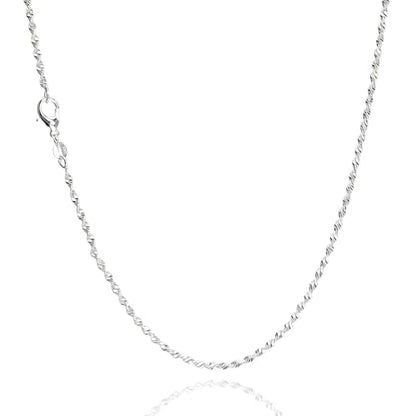 Womens Stainless Steel 18K Gold Plated Chain Necklace Jewelry Silver link Chain for Women Waterproof Never Tarnish 2/3/4mm 16 18 20 Inches - size: 16 inch, style: Twister Rope