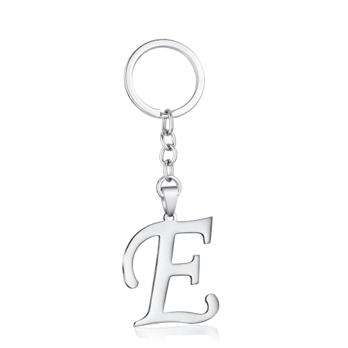 Stainless Steel Initial Letter Connector Charms Alphabet Pendant Diy Craft for Jewelry Making Necklaces Bracelets Keychain - color: Stainless Steel E
