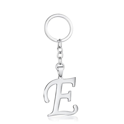Stainless Steel Initial Letter Connector Charms Alphabet Pendant Diy Craft for Jewelry Making Necklaces Bracelets Keychain - color: Stainless Steel E